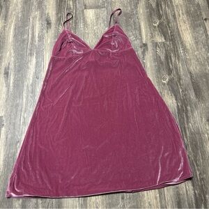 Victoria's Secret Velvet Chemise in Deep Pink
